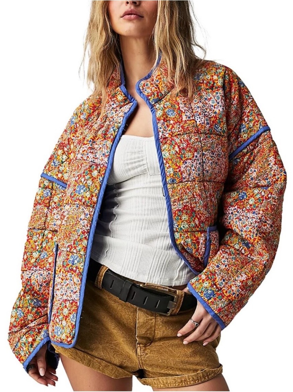 NWT Free People Chloe Jacket in Candy Combo